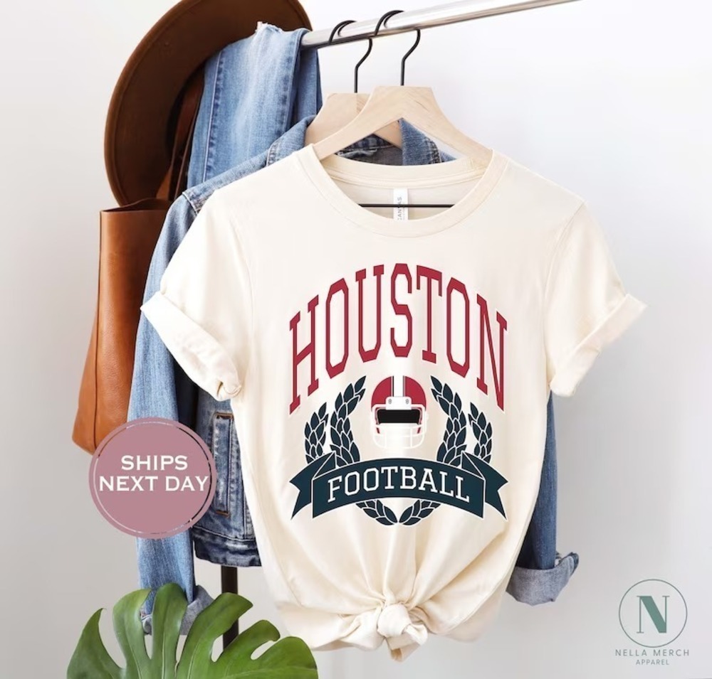 Retro Houston Football Shirt Women Toddler Shirt Texas
